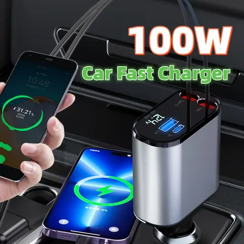 Metall-Autoladegerät 100W Schnellladung