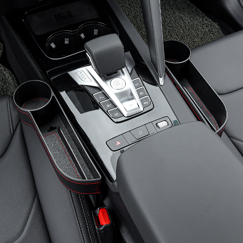 Durable PU Leather Car Seat Organizer With USB 2