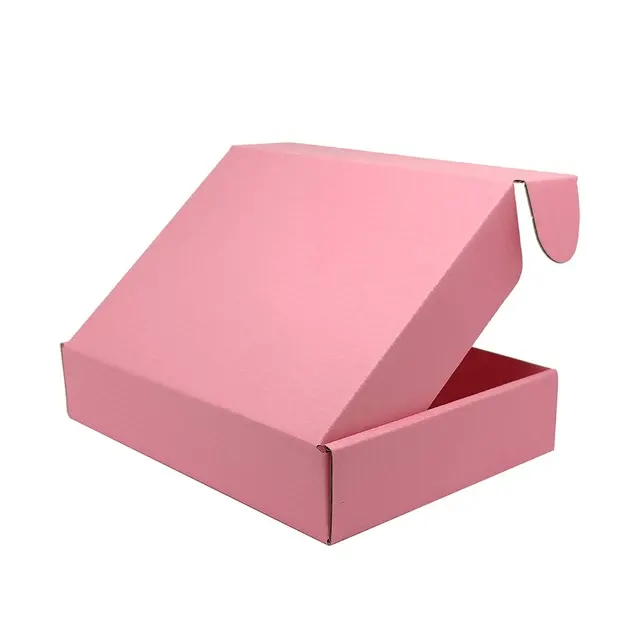 Rosa Faltbarer Wellpappe-Versandkarton 2