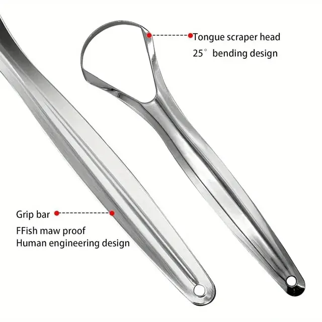 Stainless Steel Tongue Scraper Spoon Design 3