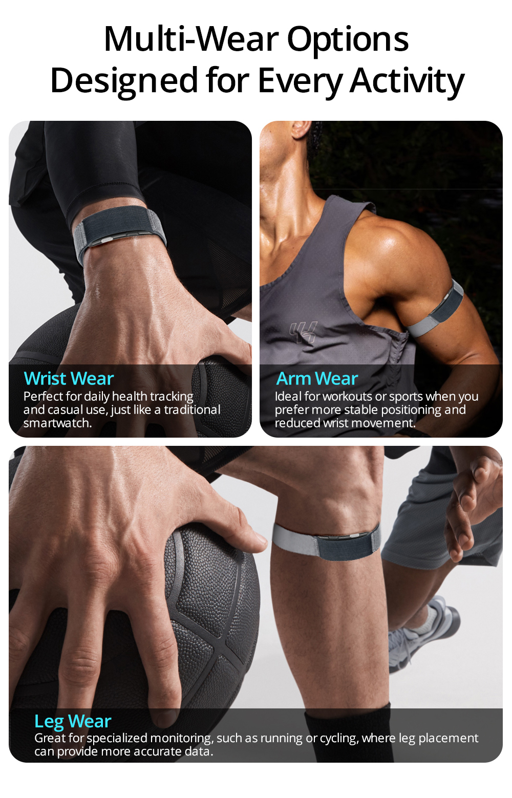 Bildschirmloses Smart Fitness-Armband mit EKG 3