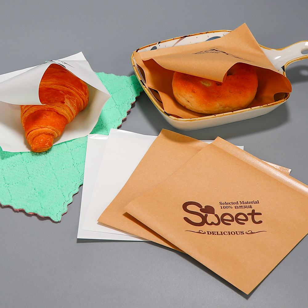 Grease-Proof Double Pocket Kraft Paper Bag 4