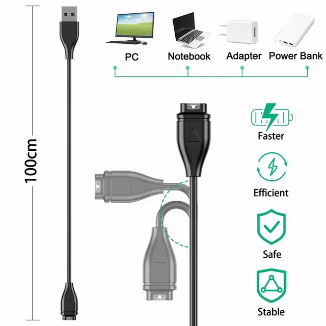 100cm USB Watch Charging Cable 3
