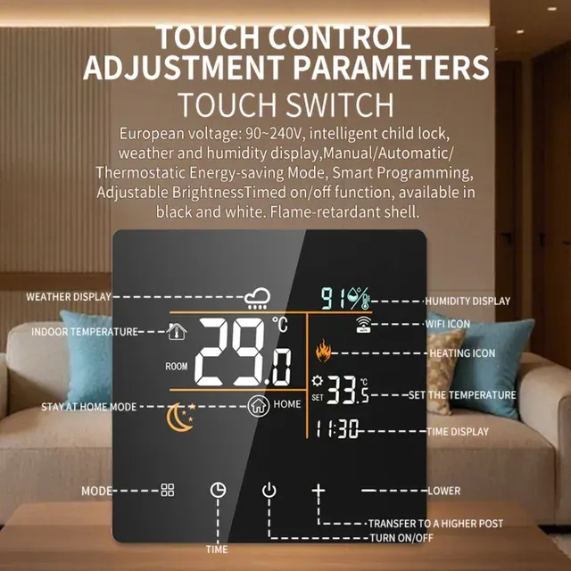 Wi-Fi Underfloor Heating Thermostat 4