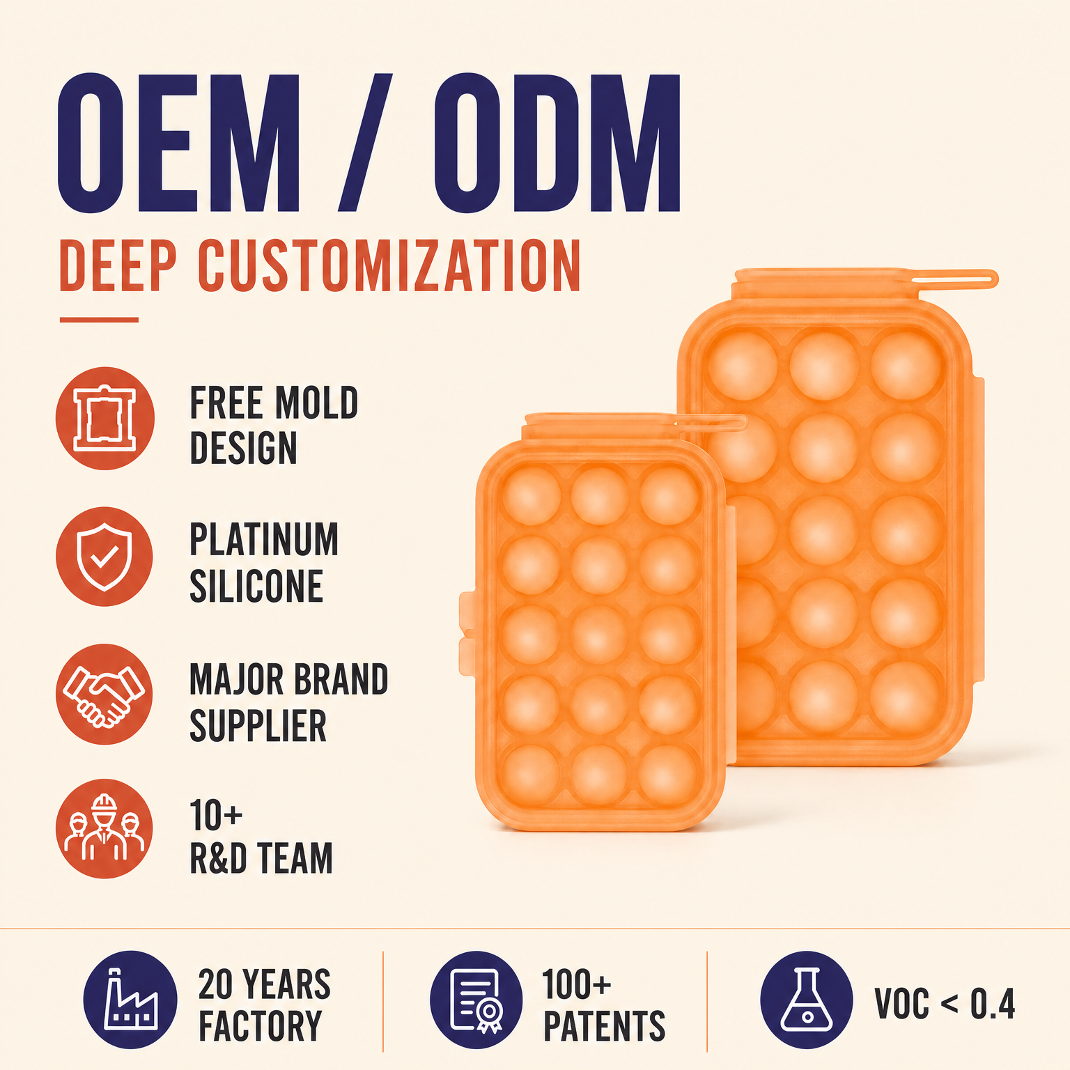Mold Design Low MOQ Reusable Silicone Free Sample