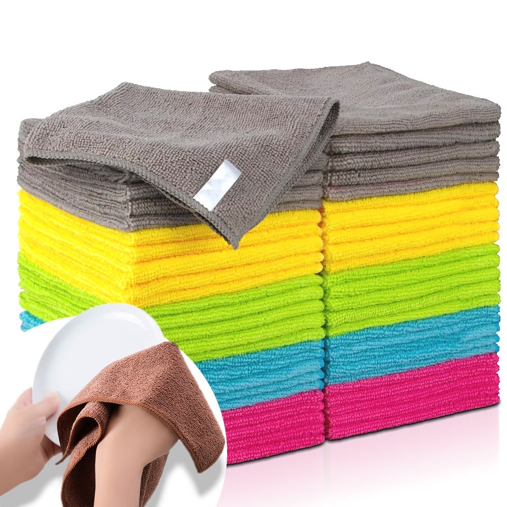 Assorted Colors Microfiber Cleaning Cloths 36-Pack