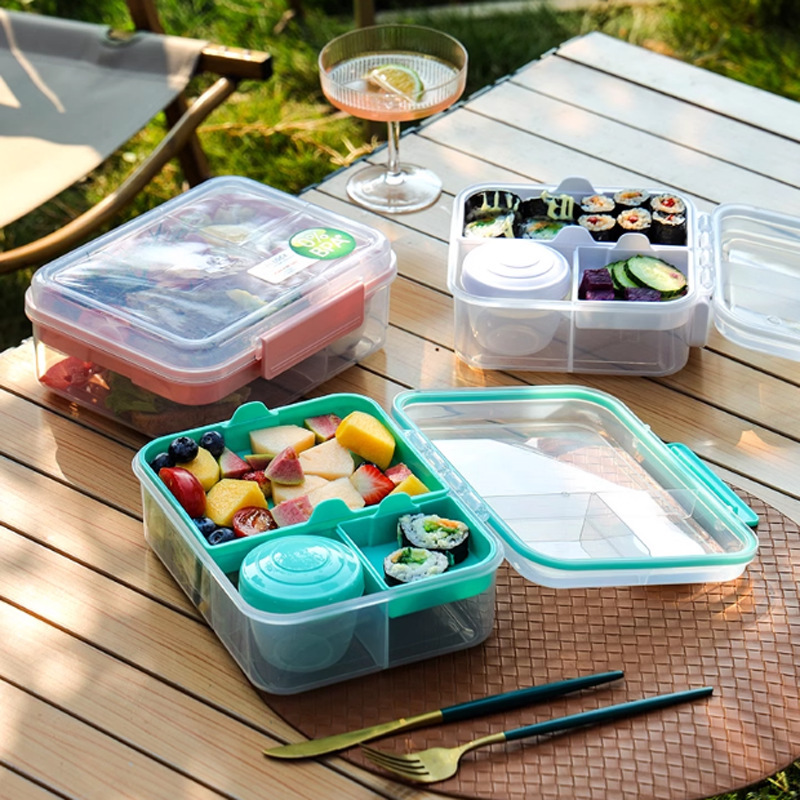 Portable Leakproof Plastic Bento Lunch Box for Kids