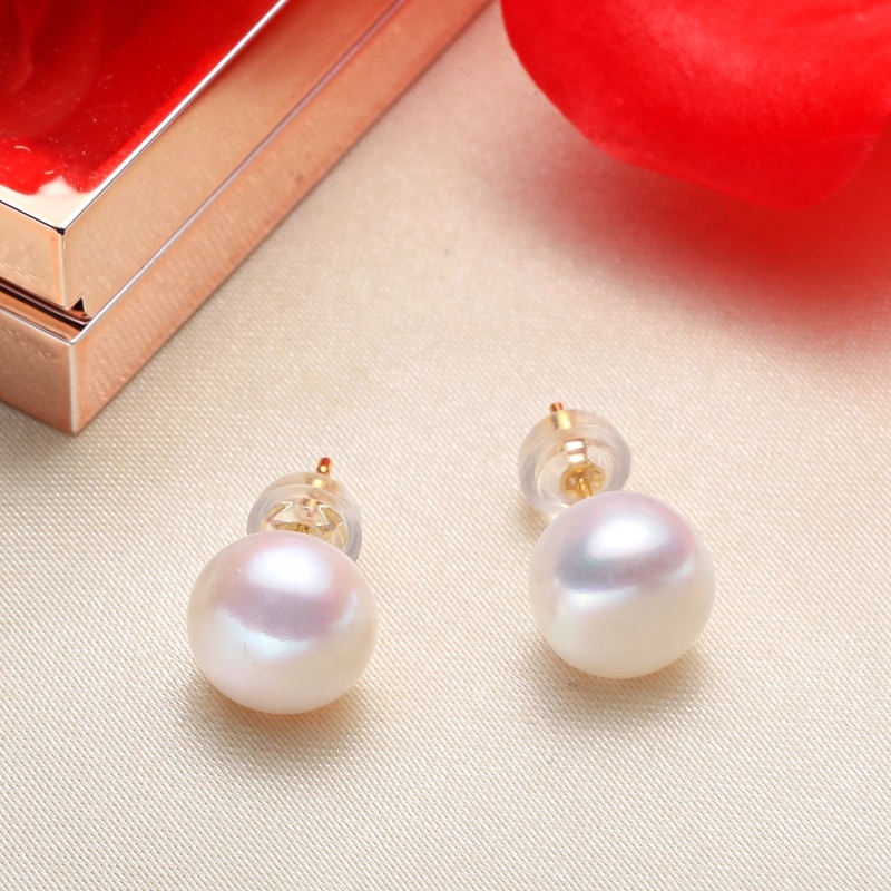 925 Silver Freshwater Pearl Stud Earrings 4
