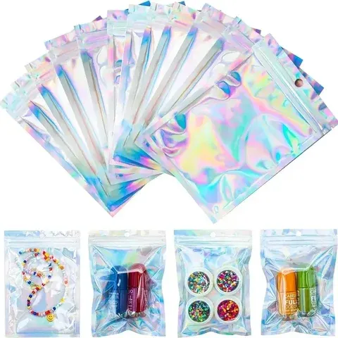 Holografische Ziplock-Mylar-Beutel für Süßigkeiten