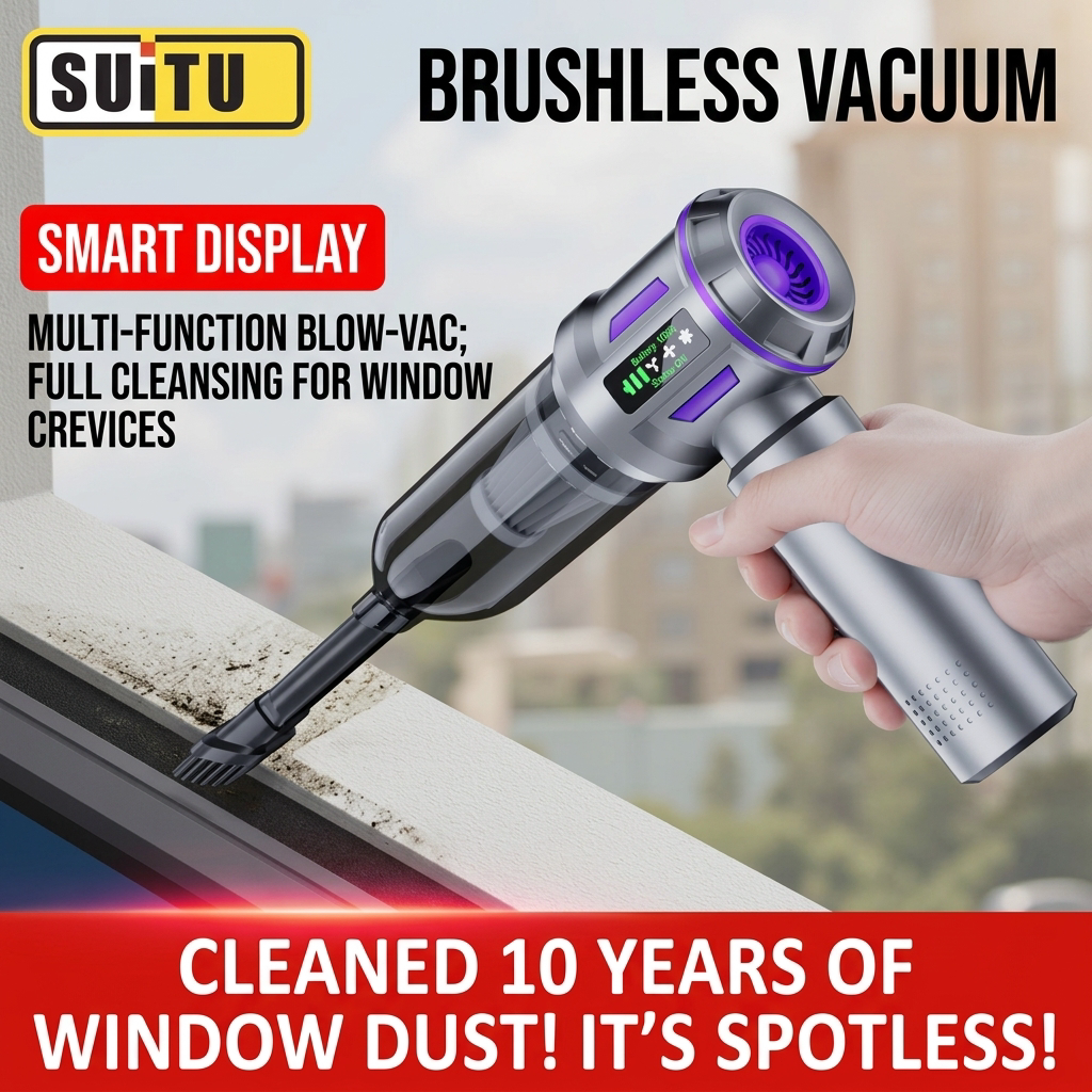 Handheld Built-in Brushless Motor Vacuum Cleaner Mini Type-C 4