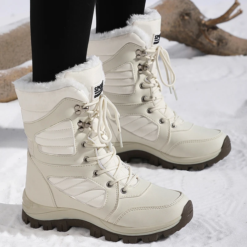 Winter Frauen Schnee Boot High- Wasserdichte Stiefeletten Damen 4