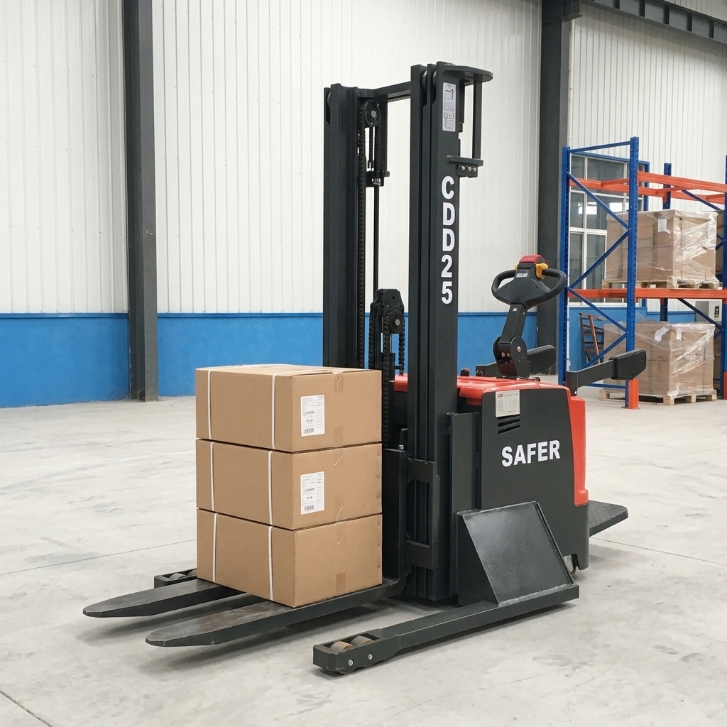 Mini Electric Stacker 1.5 Ton Triplex Mast