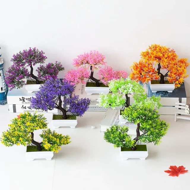 Artificial Bonsai Trees Decor Set 2