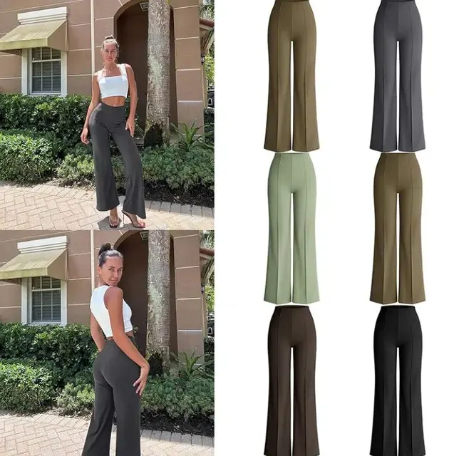 Hose mit weitem Bein High Waist 4