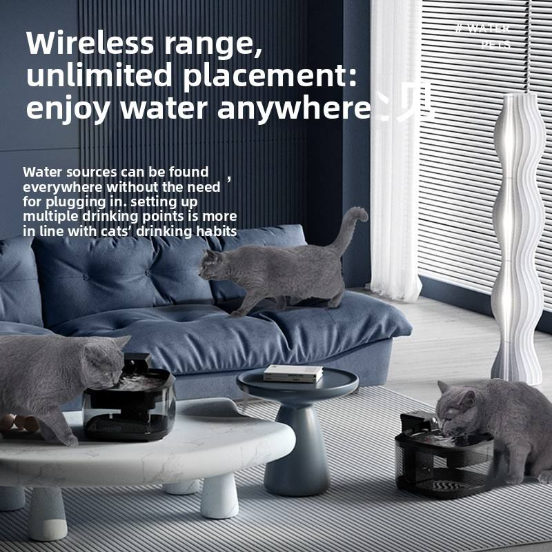 Premium 3.2L Cordless Rechargeable Pet Water Fountain With 3