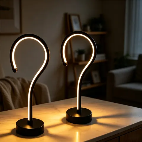 2PC Creative Question Mark Shape Table Lamp USB