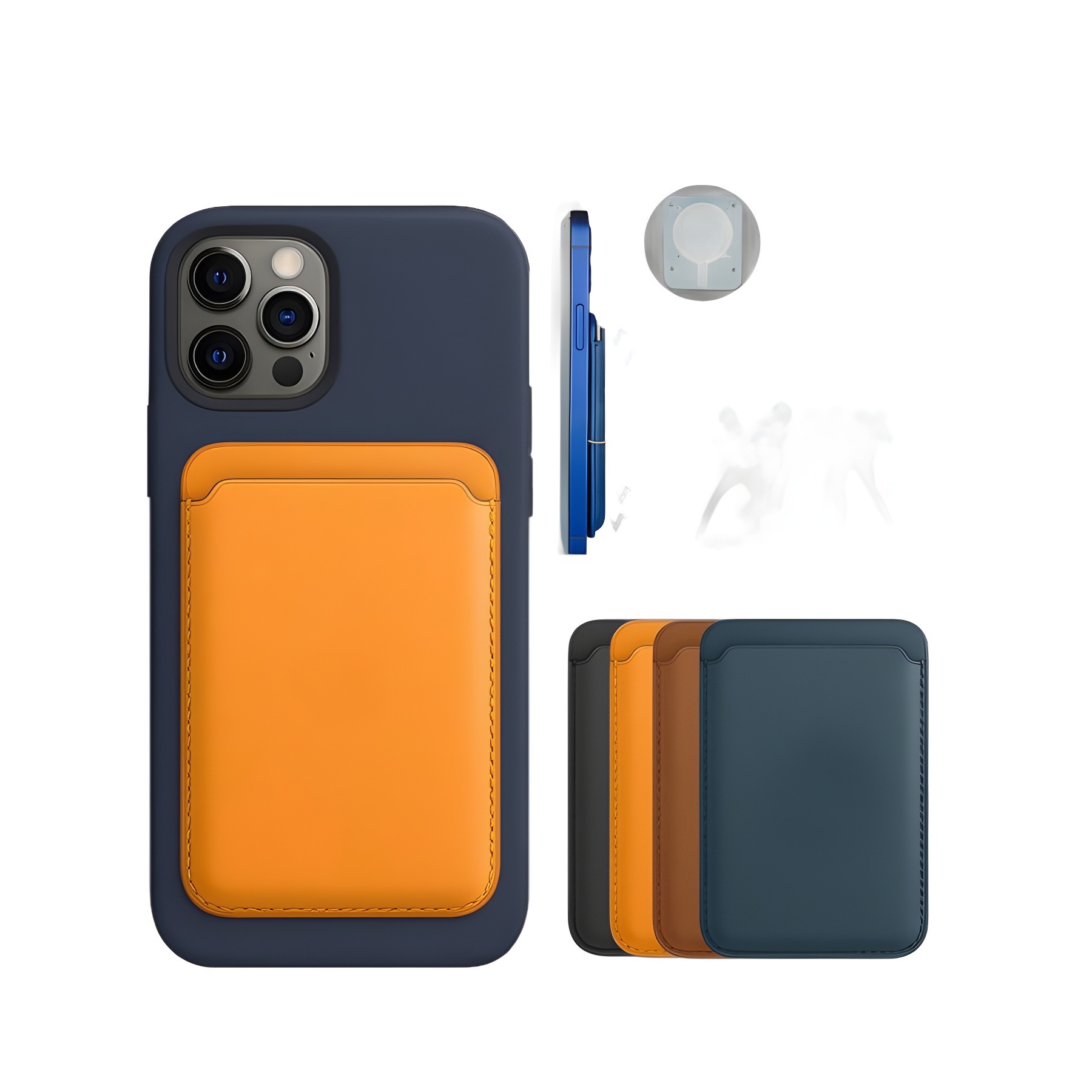 Magnetic Leather Phone Wallet Case 3