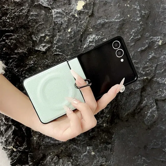 Rotating Magnetic Ring PU Leather Phone Case 4