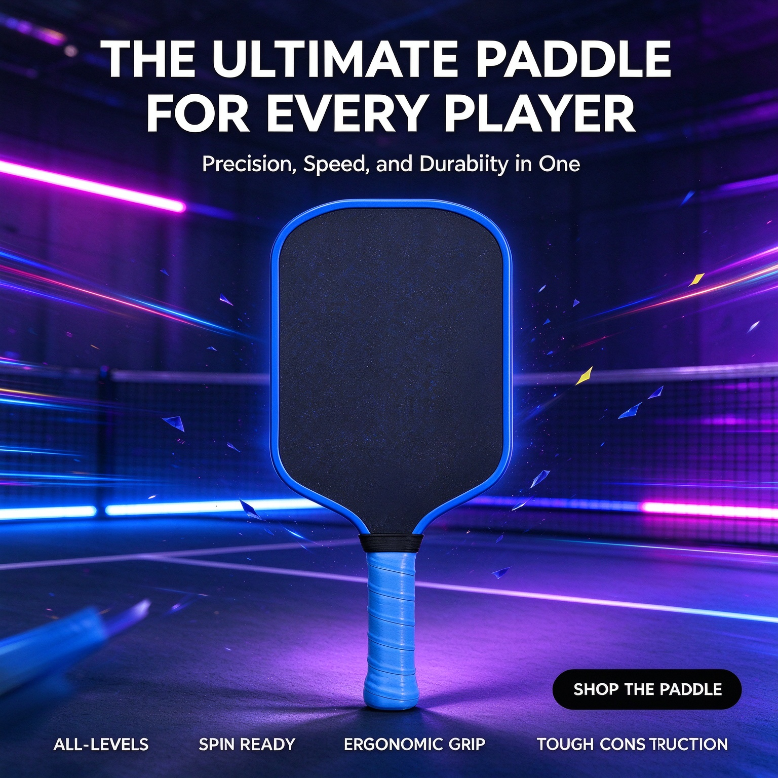 Competition Carbon Pickleball Paddle Textured Grit