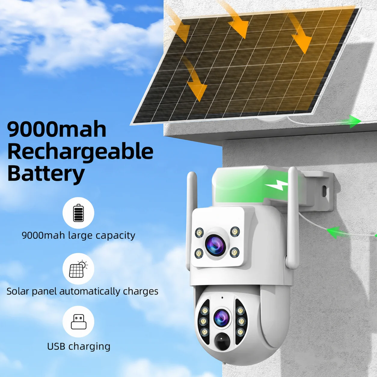 4K Solar Outdoor Dual-Lens Security Camera 2