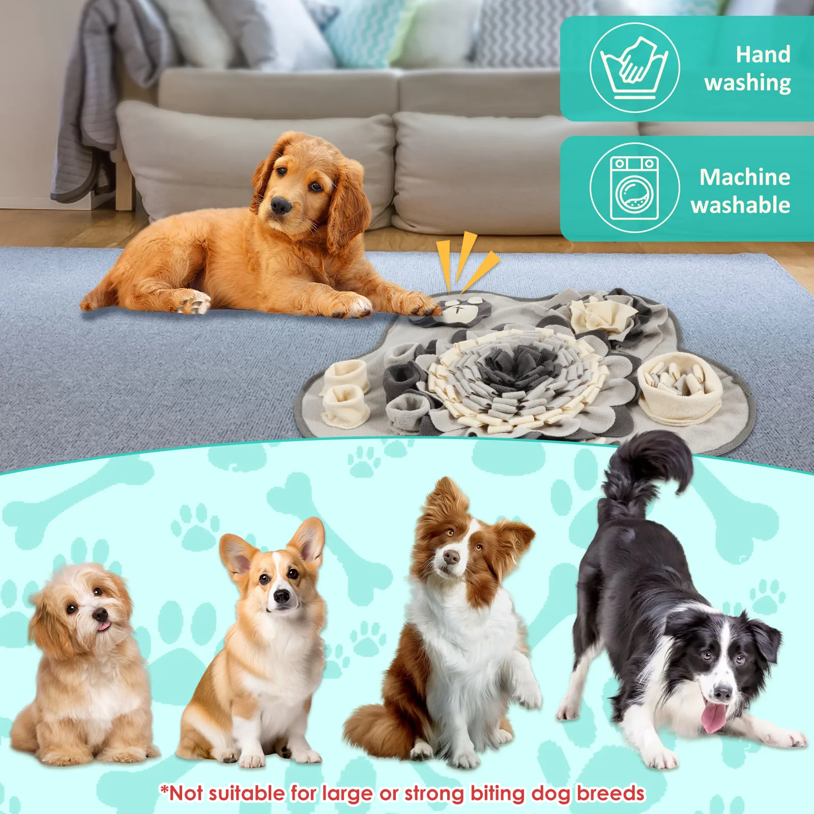 Schnüffelmatte für Hunde Haustierspielzeug Interaktives Training Schnüffel Natürliche 3