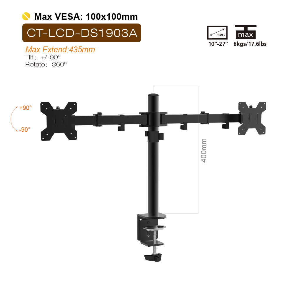 Dual Arm Laptop and Monitor Clamp 4