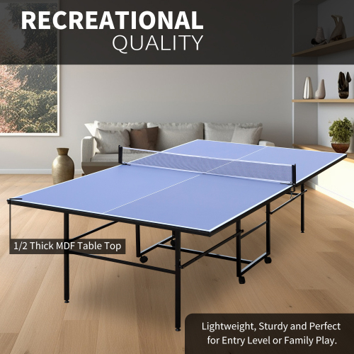 9ft Mid-Size Table Tennis Foldable & Portable Ping