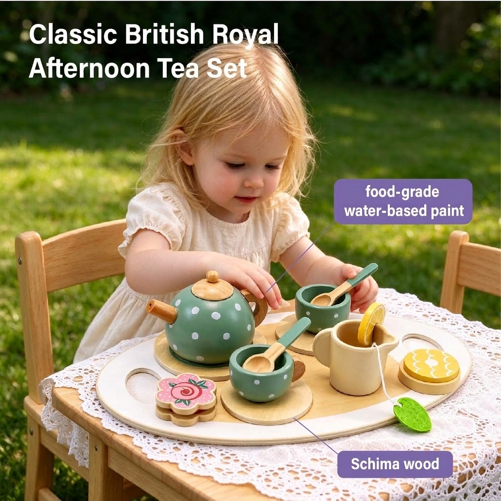 Wooden Kids Afternoon Tea Set 2