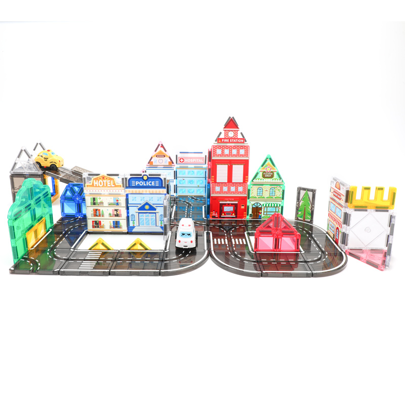 Low MOQ Magnetic Tiles Car Track Racing Building