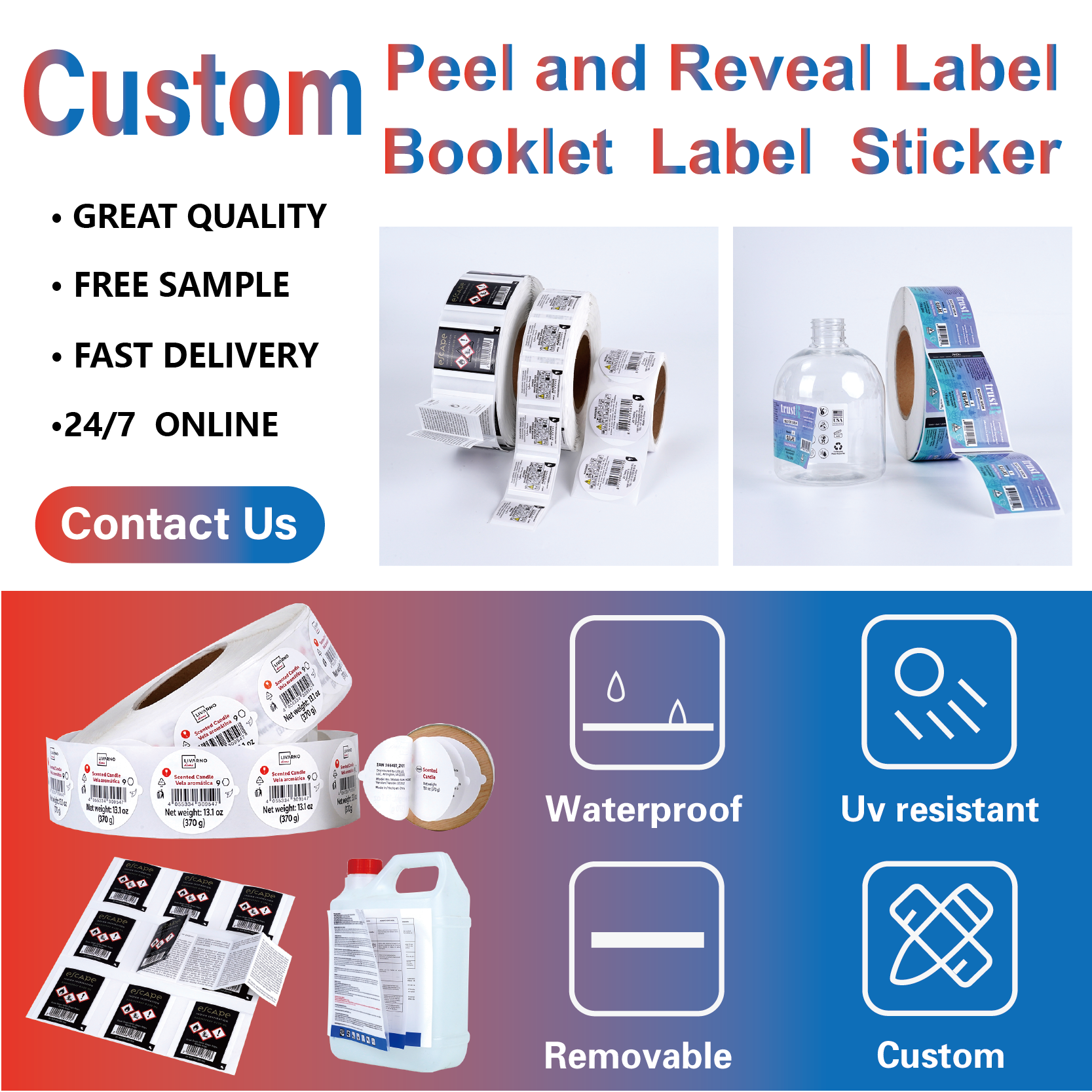 Peel-Off Supplement Labels with Reveal 2