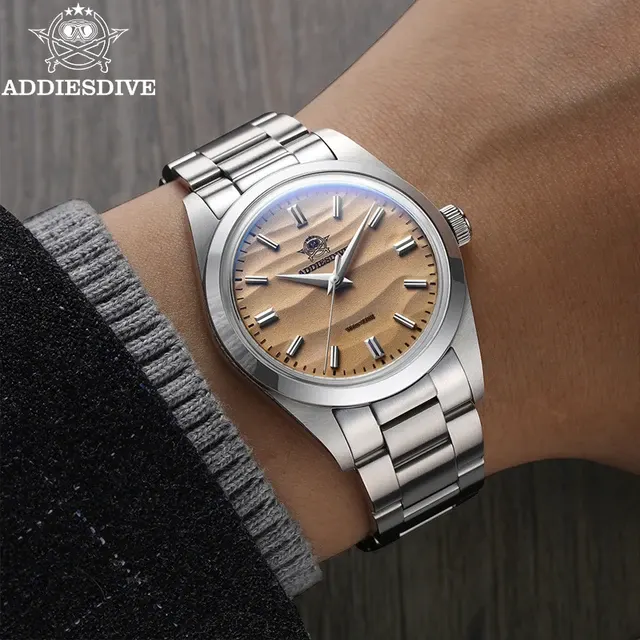 Addiesdive Ad2030 Quarzuhr Einfache 10bar Stahl Tauch Armbanduhr 2