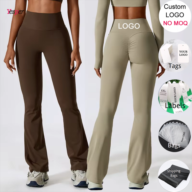 Four-Way Stretch Tummy Control Flare Pants
