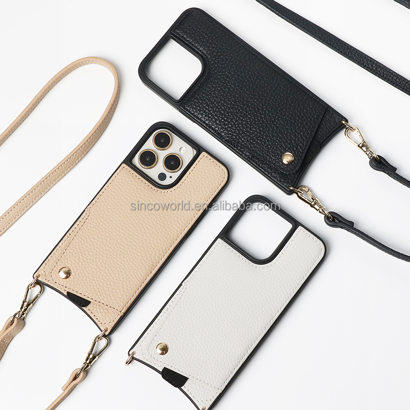 Genuine Leather Phone Case with Strap 4
