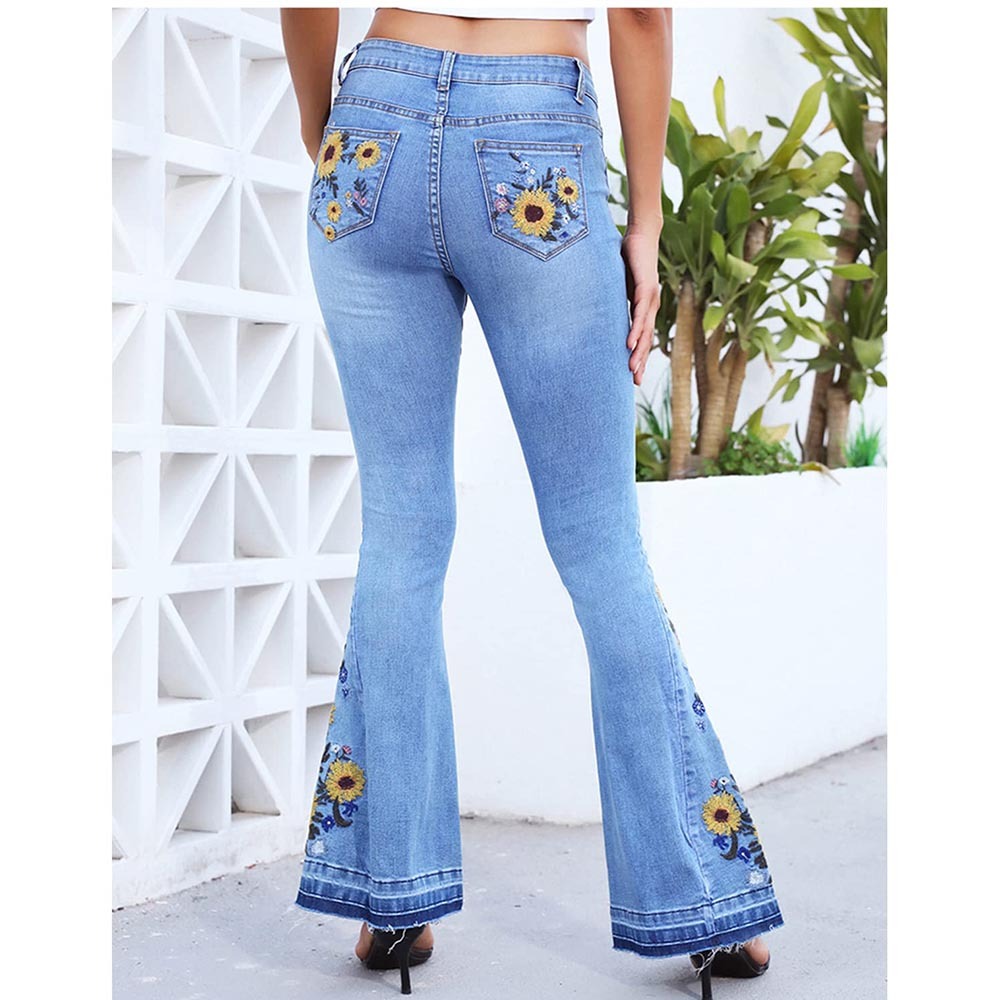 Breathable 100% Cotton Flare Trousers 4