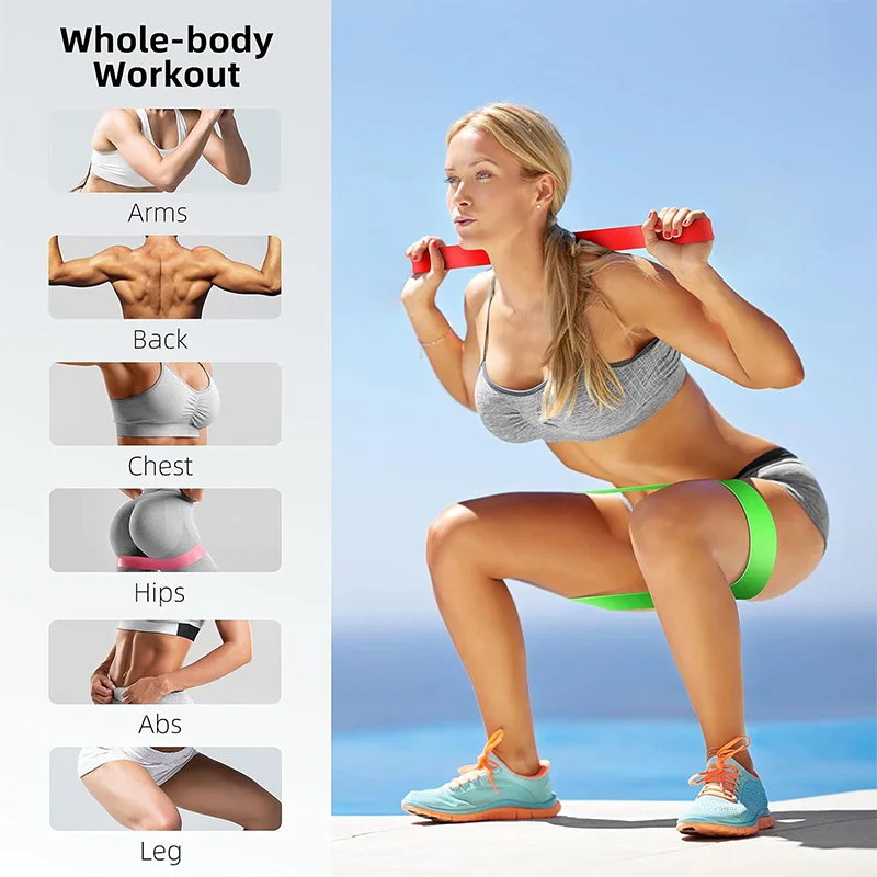 Verschiedene Widerstandsbänder Yoga-Band Fitness Übung Training Hüftspannungsband Bein 3