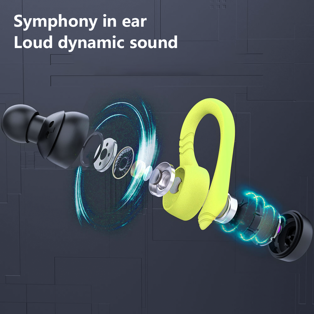 Swimming Real Waterproof IPX7 in Ear Hook With 3