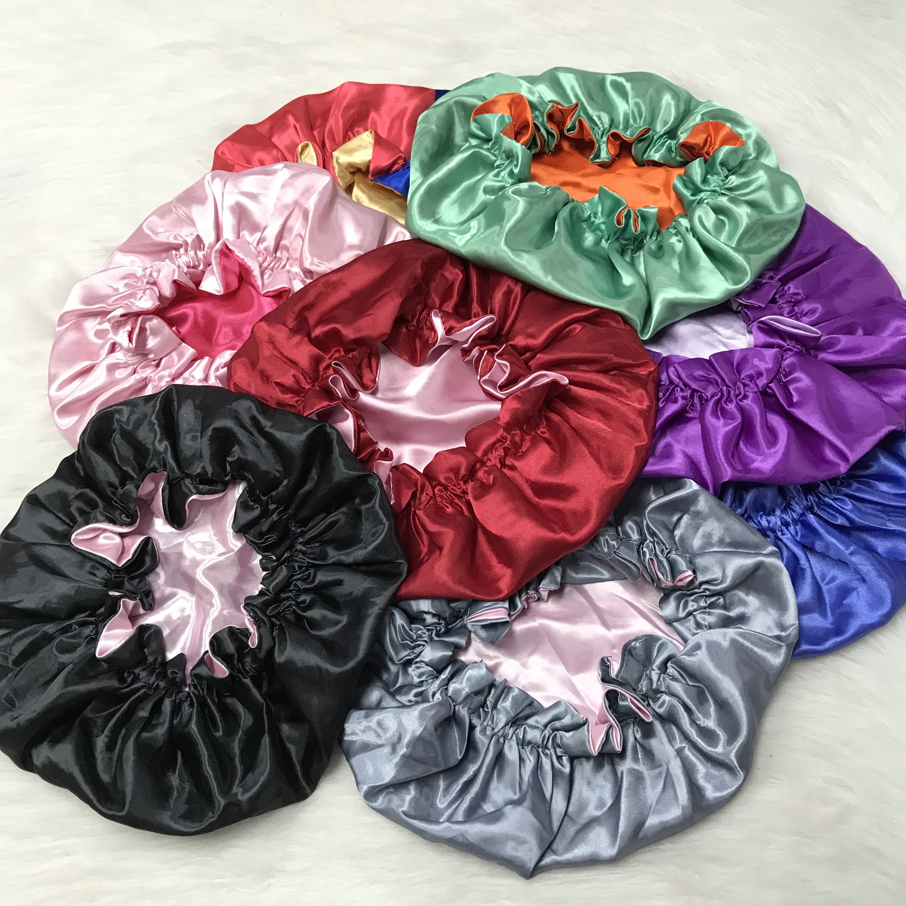 Double-Sided Silk Satin Sleep Bonnet 3
