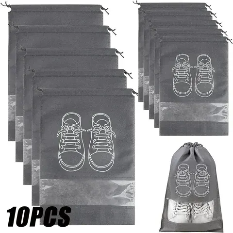 Vlies-Schuhtaschen zur Schuhaufbewahrung, 10 Stück