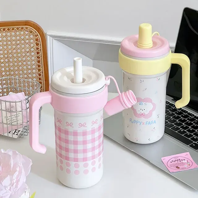 1000 ml Thermos Wasser Tasse Für Mädchen Eis 2