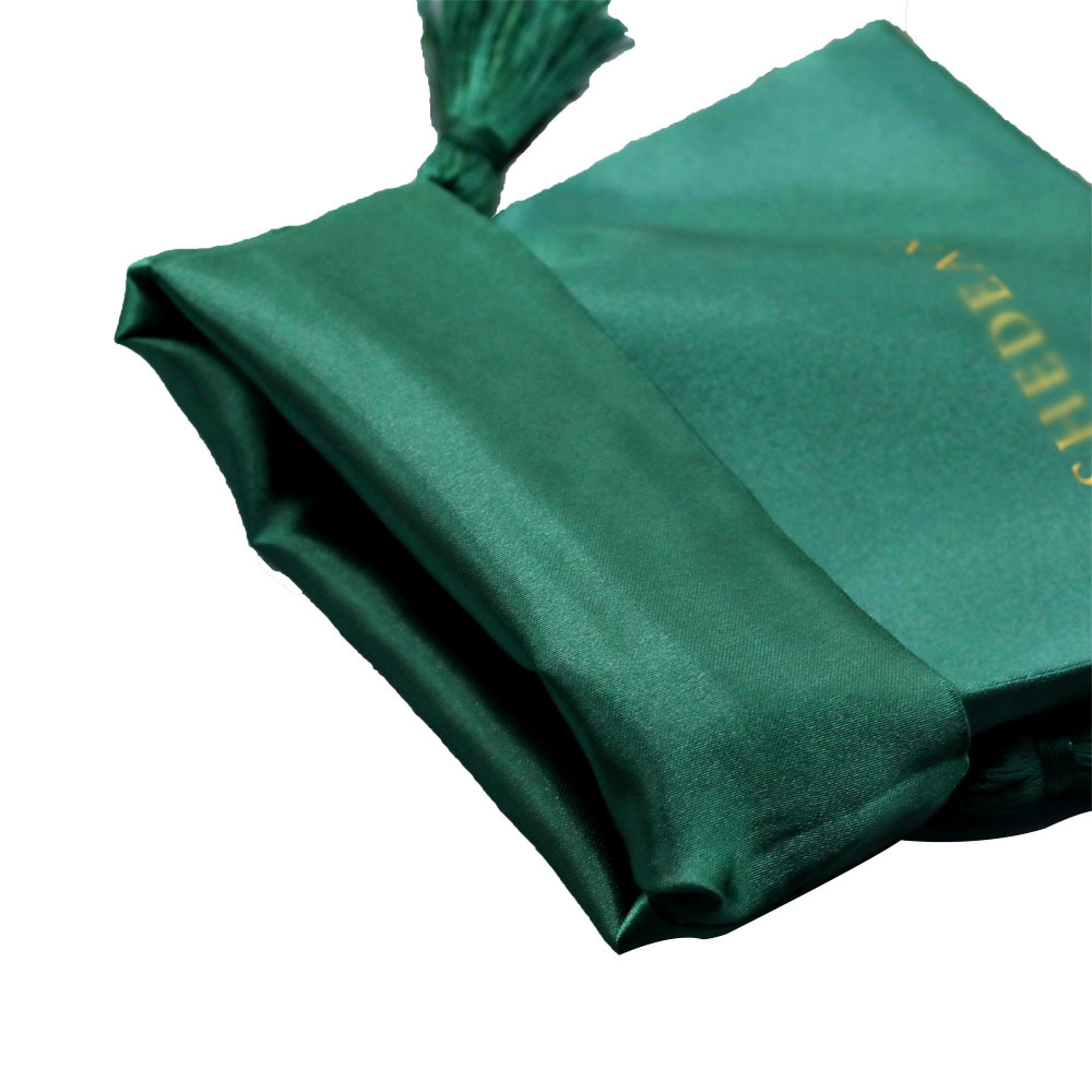 Double-Layer Satin Wig Bag with Tassel 4