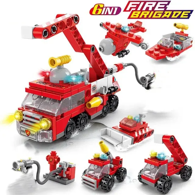 Fire Truck Building Blocks Set 2