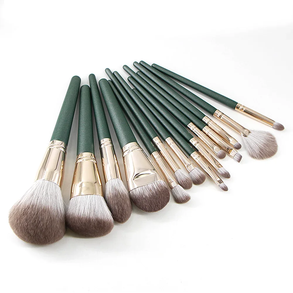 14Pcs Make-Up Pinsel Weichen Flauschigen Make-Up-Tools Kosmetische Pulver 3