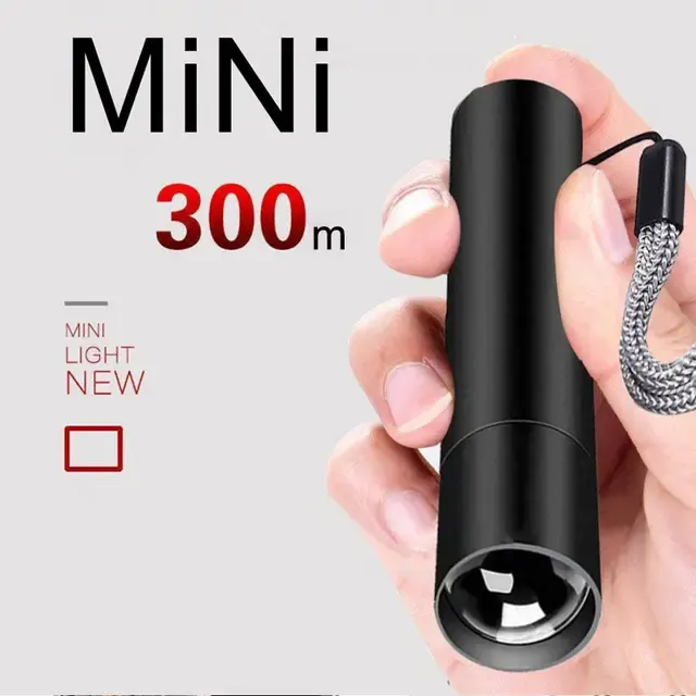 Mini Telescopic Rechargeable USB Pocket Flashlight 3
