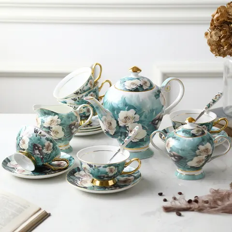 Small Exquisite Bone China Coffee Set Cup And