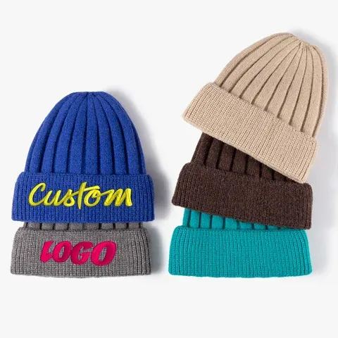 Winter Outdoor Plain Blank Thickened Fleece Velvet Knitted