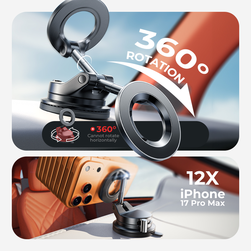 360° Vacuum Phone Holder for Car 2