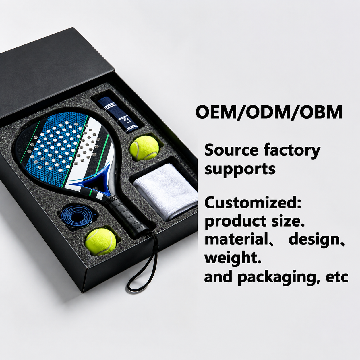 12K Surface Thermoformed Padel Racket Set 1 Paddles