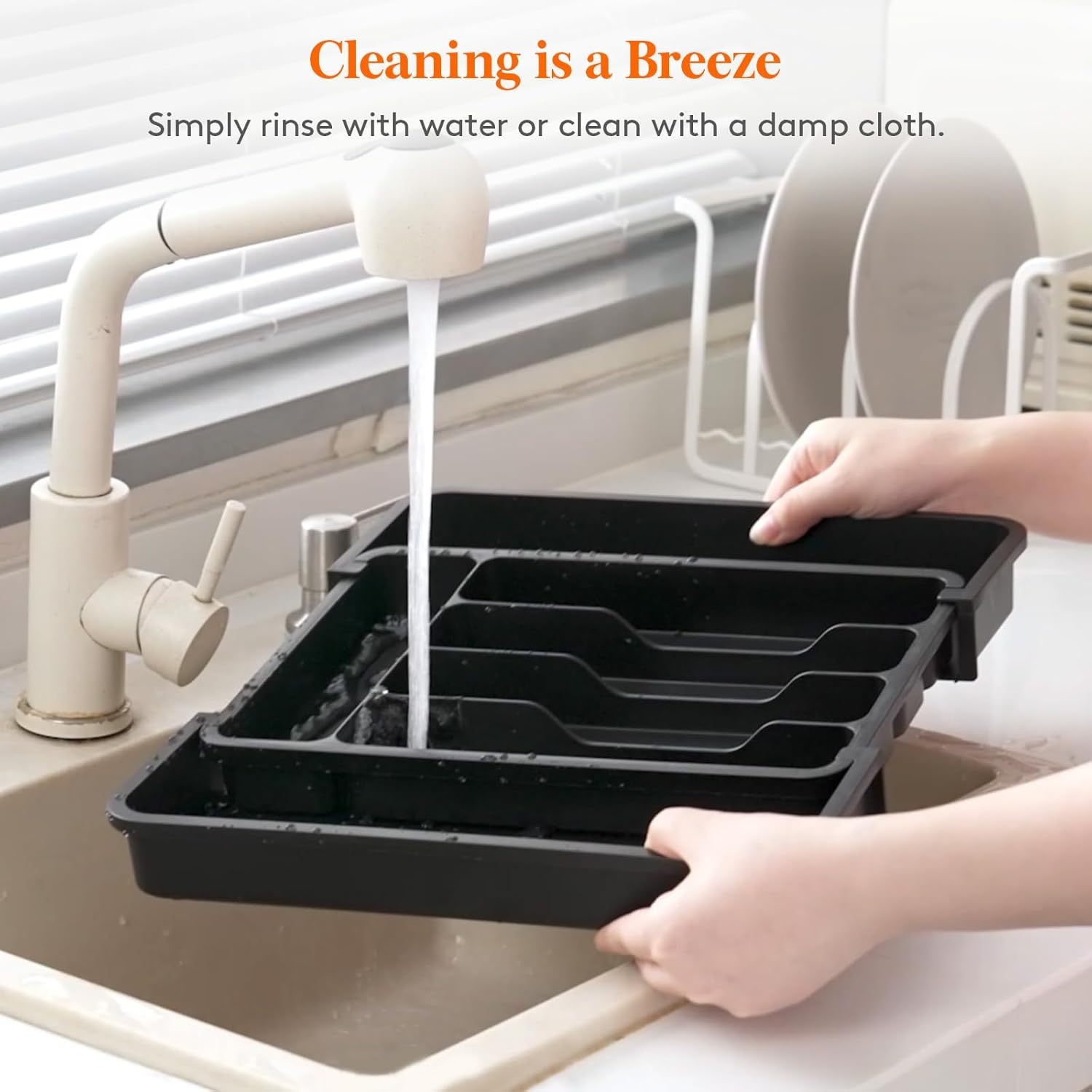 Expandable Drawer Organizer with Knife Slot 3