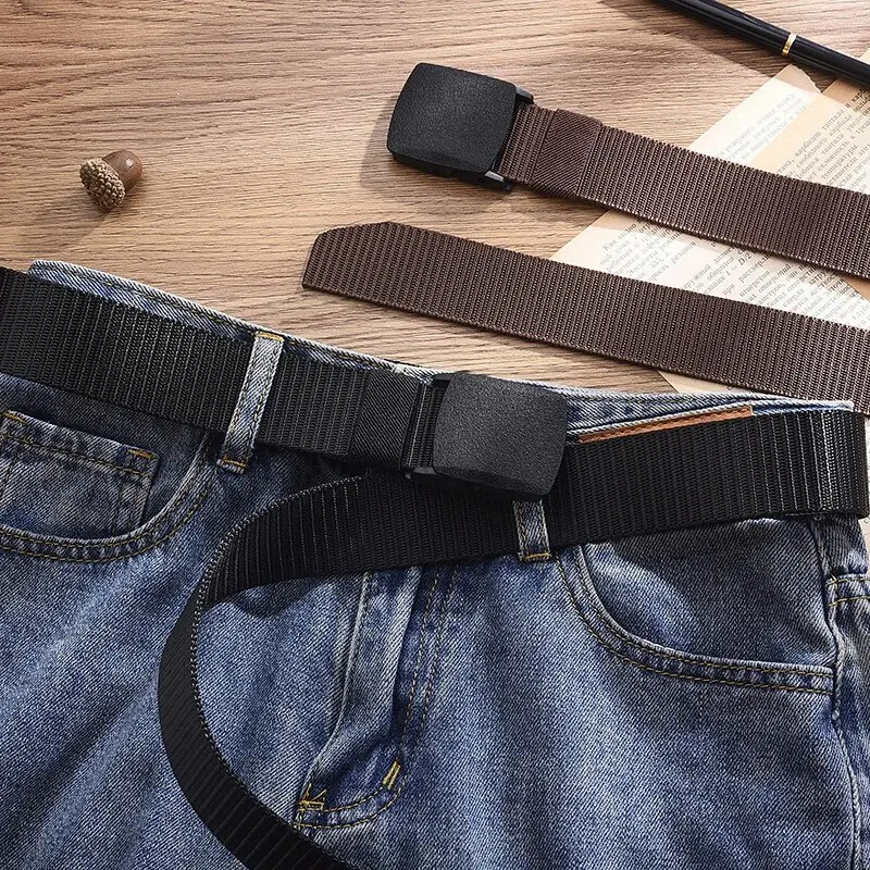 Männer Gürtel Outdoor Casual Leinwand Metall Freies Training 3