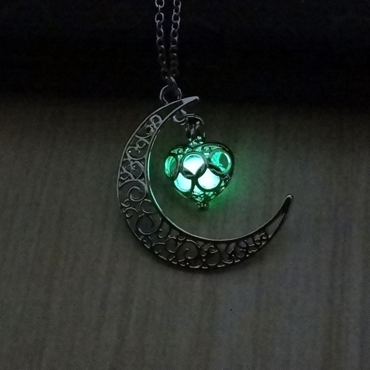 Silver Plated Glow Moon Necklace 2